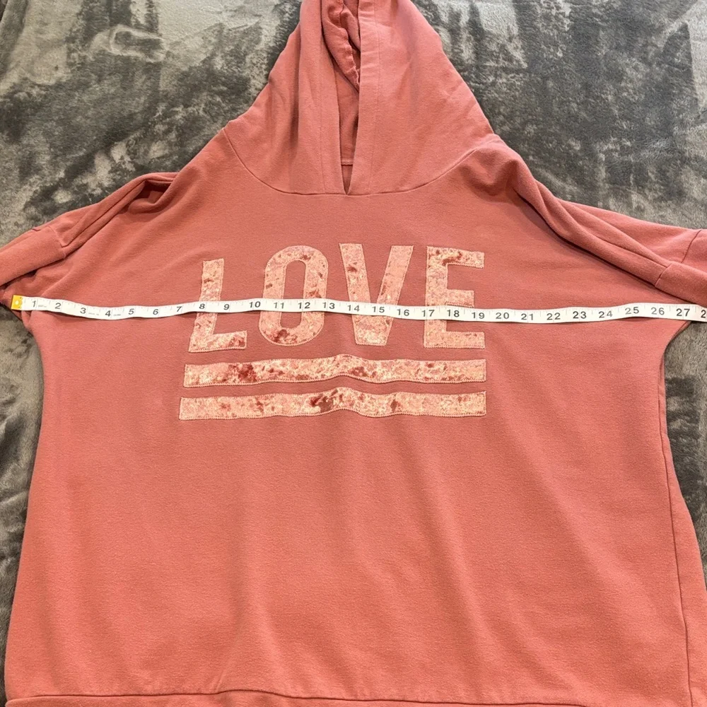 Soho Street New York & Co. Blush LOVE Graphic Hoodie Y2K - Picture 4 of 8